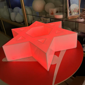 Hexagrama rojo de la <span class=keywords><strong>estrella</strong></span> de David para contextos simbólicos o místicos, gráficos acrílicos personalizados - Product Image 3