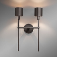 Applique murale LED moderne en bronze huilé à 1 lumière, forme cylindrique, éclairage vers le haut, pour chambre, salon, couloir