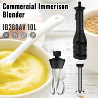 Blender Elektrik Komersial 250W Heavy Duty Hand Mixer Kecepatan Variabel Mixer Tongkat Dapur Pisau Baja Tahan Karat 304
