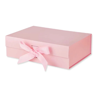 Individuelles Logo Rosa Luxus Magnetische Faltbare Verpackungsbox Magnetverschluss Karton Schuh- und Kleidungsversandboxen