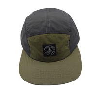 Casquette de camping en nylon pour l'extérieur, casquette snapback à visière plate avec logo tissé personnalisé, chapeau de campingur respirant et à séchage rapide pour le camping