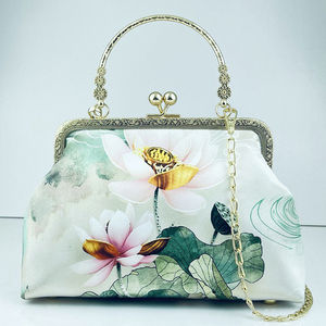 Sac à bandoulière en cuir à clip à <span class=keywords><strong>main</strong></span>, fermeture éclair dorée, nouveau style chinois élégant, sac à bandoulière pour femme, sac pour <span class=keywords><strong>homme</strong></span> - Product Image 2