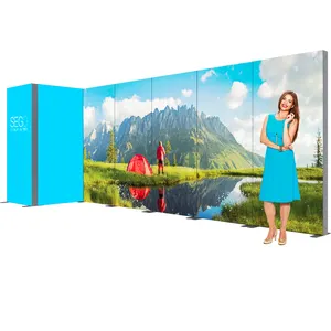 Portable Illuminated Light Box with SEG Back light Fabric Graphic Single Side and double side with free standing SEG Light box