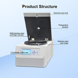 Centrifugeuse de laboratoire multi-tubes 6R 5000 tr/min pour grandes charges, avec contrôle intelligent par microprocesseur, pour tubes à vide sur trépied, capacité 44 kg de particules - Product Image 1
