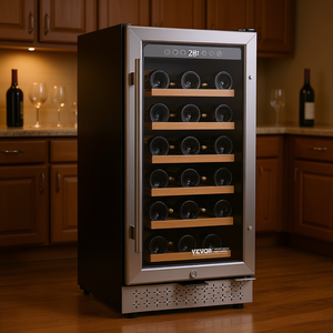 Enfriador de Vino Vevor para 28 Botellas, Control Digital de Temperatura, Acero Inoxidable, Empotrable, para Hogar u Oficina - Product Image 2