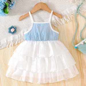 ชุดเดรสเด็กผู้หญิงสำหรับฤดูร้อน ผ้าลูกไม้ระบายอากาศดี ทรงเอไลน์ ความยาวปานกลาง น่ารักหวานแหวว เหมาะสำหรับงานปาร์ตี้ สไตล์เจ้าหญิง - Product Image 2