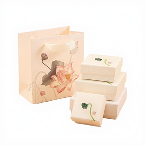 Caja de Embalaje de Joyería Cuadrada de Cartón Reciclable con Tapa Abatible, Organizador de Almacenamiento para Pendientes y Colgantes, Expositor para Envío - Product Image 4
