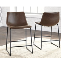 Tabouret de bar en cuir PU à dossier haut avec base en métal de style moderne, best-seller pour bar, salle, café, cuisine, café