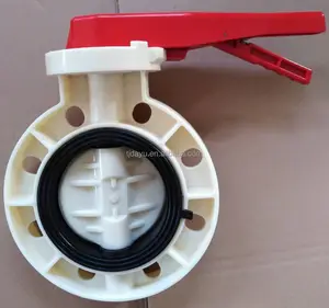 Manual Valve Free Logo Sample Manufacturer Supply Low Torque Easy Turn Irrigation Bypass Valve Pvc Pph Pp Abs Manual Butterfly Valve