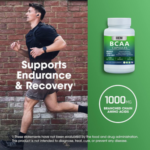 Cápsulas Premium de BCAA 1000mg, Aminoácidos de Cadena Ramificada, 60 Unidades, Apoya la Resistencia, la Recuperación Muscular y la Síntesis de Proteínas - Product Image 3