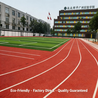 Piste d'athlétisme extérieure respirante à double couche en caoutchouc PU, approuvée IAAF, coût au mètre carré pour le campus des Philippines