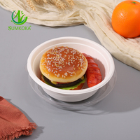 SUMKOKA Bols à salade en bagasse certifiés BPI 24oz 32oz 40oz, compostables et jetables pour plats à emporter