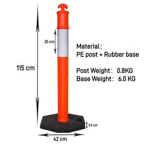 An toàn đường bộ linh hoạ<span class=keywords><strong>t</strong></span> bài viế<span class=keywords><strong>t</strong></span> <span class=keywords><strong>T</strong></span> <span class=keywords><strong>TOP</strong></span> Stacker <span class=keywords><strong>Cone</strong></span> giao thông delineator bài bollards nhựa - Product Image 3