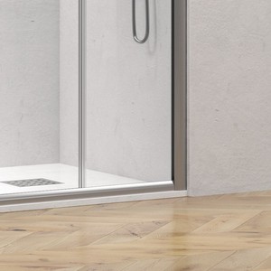 Kamalu KE-6000A moderna porta doccia a doppio scorrimento 80x190 acciaio inossidabile argento opaco per uso camera da letto/bagno/esterno - Product Image 5