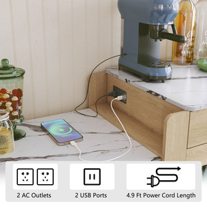 Cross-border home <b>small</b> apartment <b>kitchen</b> island countertop simple wooden storage <b>table</b> hotel restaurant delivery trolley - Product Image 4