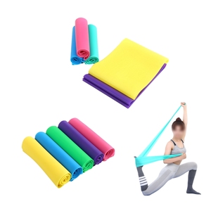 Yoga libre de látex estiramiento largo ejercicio bandas de resistencia planas banda elástica personalizada Thera - Product Image 1