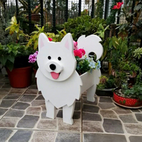 OEM ODM Décoration de jardin Pot de fleurs en forme de chien en panneau de mousse PVC Cadeau