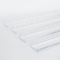 Supports de Mahjong en Acrylique Transparent de Luxe de 20 Pouces avec Poussoir Magnétique Festonné pour Tuiles de Mahjong - Vente en Gros