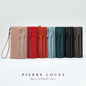 Pierre Loues Long <b>Zip</b> <b>Wallet</b> Multiple Card Slots Solid Color Women's Handheld <b>Wallet</b> - Product Image 1