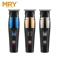 Tondeuse à cheveux professionnelle MRY 7000 tr/min, rechargeable par USB, sans fil, avec écran LCD, lame en acier inoxydable, 5W, pour salon et domicile