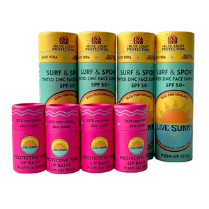 บรรจุภัณฑ์หลอดกระดาษลิปสติกแบบดันขึ้น พิมพ์ออฟเซ็ต 4 สี CMYK ราคาประหยัด สำหรับลิปบาล์มระงับกลิ่นกาย - Product Image 1