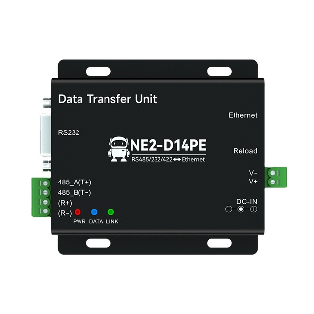 Ebyte NE2-D14PE RS485/232/422 TCP/UDP/MQTT/HTTP/ IPv4/DHCP/DNS ModBus Gateways Single Serial to Ethernet Serial Server