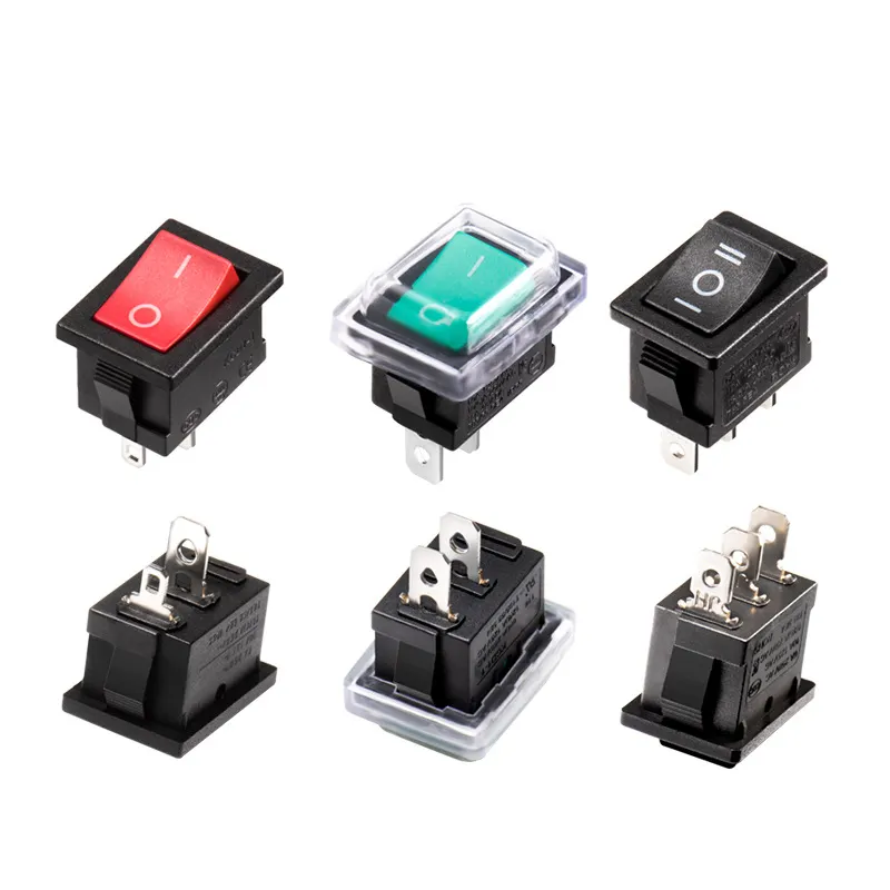 Rocker Switch 3 Pin 3 Position Boat Rocker Toggle Switch Snap AC 250V/16A Custom Round/square Switch With LED Lights