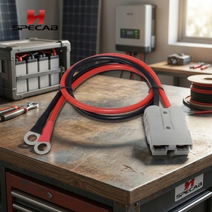Câble de connexion de batterie personnalisé de 1,2 m, 6 AWG, style SB50, avec connecteur à bague torique, pour banque de batteries en parallèle et stockage solaire - Product Image 1