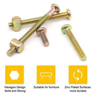 Kit de quincaillerie en acier pour berceau : boulons galvanisés pour cadre de lit, écrous cylindriques, chevilles en bois, vis à manchon hexagonal - Product Image 2