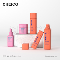 Ensemble d'emballages cosmétiques avec bouteilles en plastique et bouchons spirale pour soins de la peau, crème, tonique et hydratant OEM