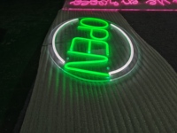 Panneau suspendu au néon, vente en gros, bricolage, customisation, business, magasin, led