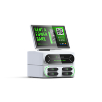 Distributeur automatique de batteries externes partagées à 4 emplacements, charge rapide 60W, affichage LED POS intégré pour café, barbier, salon de beauté, KTV