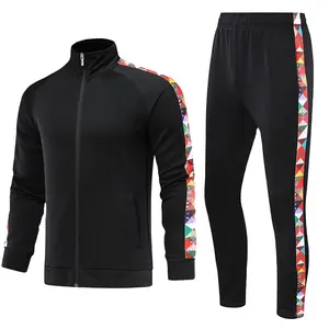 Trang Phục Người Lớn Chàng Trai Màu Cam Tracksuit Bộ Đầy Đủ Dây Kéo Trẻ Em Bóng Đá Bộ Nam Bộ Đồ Thể Thao Chạy Bộ Thể Thao Mặc