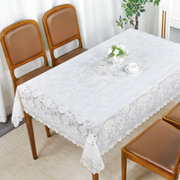 Boen vente en gros nappe en PVC imperméable couverture de table en dentelle brodée pour table à manger et de cuisine