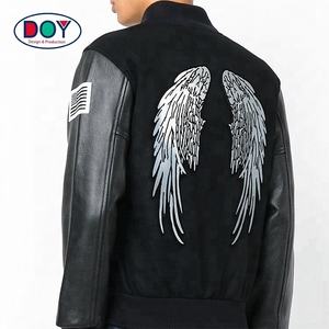 デザインカスタム反射刺繍パッチクールな角度の翼ロゴ - Product Image 2