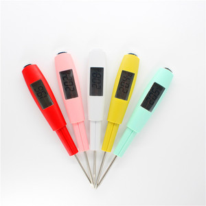 SW nhà máy đầy màu sắc kỹ thuật số nấu ăn Nhiệt kế <span class=keywords><strong>LCD</strong></span> hiển thị với probe Spatula chất lỏng thực phẩm nhiệt kế - Product Image 2