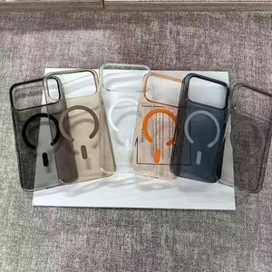 Étui de téléphone magnétique transparent de luxe à chargement sans fil pour iPhone 17 Air 16 15 14 13 12 11 Plus Pro Max, coque arrière <span class=keywords><strong>rigide</strong></span> en PC - Product Image 2