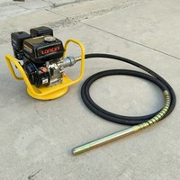 JOVE Horizontaler Benzinmotor-Betonrüttler mit Standfuß, hohe Effizienz, 6500 U/min, 220V, für den Außeneinsatz, 1 Jahr Garantie
