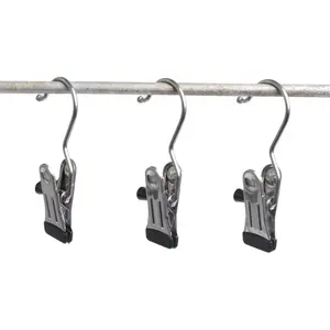 Pvc + Chrome Enkele Zwarte Metalen Boot Hanger Clip Rok Hangers Met Clips - Product Image 2