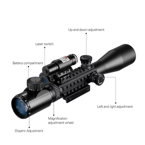 Mirino Ottico OEM <span class=keywords><strong>C3</strong></span>-9X40EG COMBO con Doppia Illuminazione, Mirino Laser Rosso e Punto Verde in Alluminio per Sport all'Aperto - Product Image 2