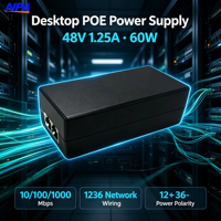 Injecteur PoE Gigabit 48V DC Actif 10/100/10000Mbps Détection Intelligente Certifié 3C Plug&Play Garantie 2 Ans Alimentation de Bureau