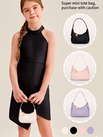 Petit sac à main en PVC imprimé pour filles, nouvelle collection automne-hiver, fermeture éclair, imperméable, mini sac à main tendance avec doublure 190T