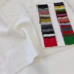 白色水煮羊毛针织流行粘胶混纺外套面料