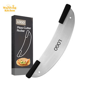 Tagliapizza a bilanciere semicircolare da 21 pollici con lama affilata, in acciaio inossidabile extra-large, antiscivolo, per uso commerciale e ristorazione - Product Image 1