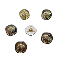 Bouton de blazer en laiton doré gaufré, bouton-pression uni à coudre pour costume ou manteau pour homme, boutons de manteau en métal doré pour la couture