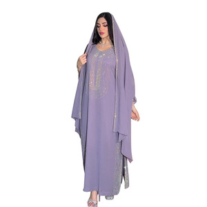 Dubai donna elegante caftano modesto islamico musulmano abito per Ramadan Party moderno Abaya in stile turco per le signore per la primavera - Product Image 1