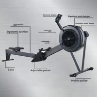 Máquina de Remo Profesional YY, Resistente al Viento, Ajustable, para Gimnasio o Casa, Ejercicio Cardiovascular, Capacidad de 150 kg