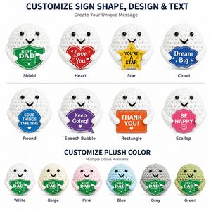 Custom Creative Crochet Golf Ball Plush Doll Warm Handmade <b>Knitted</b> <b>Toy</b> Shield Cute Golf Lover Keepsake Decoration Artificial - Product Image 4