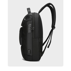 Chất lượng cao không thấm nước Polyester kinh doanh Ba lô USB Tính năng biểu tượng tùy chỉnh vỏ cứng hàng ngày mang theo tập luyện du lịch-Dây kéo - Product Image 4