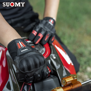 Gants de moto SUOMY pour l'été, compatibles avec les écrans tactiles, résistants à l'usure, gants de <span class=keywords><strong>motocross</strong></span>, protection en PVC, anti-chute, respirants, gants de moto - Product Image 5